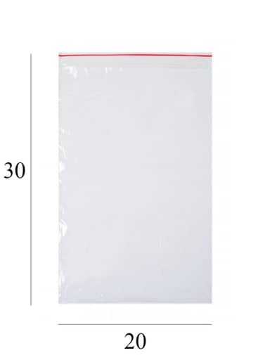 Грипперы 20*30 см Красная полоса 40 мкм AVIORA (100 шт.упак)