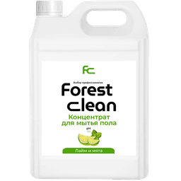 Концентрат для мытья пола 5 л "FOREST Clean" канистра ЕВРО, Лайм и мята, нейтральный запах