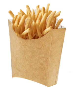 Коробка для картофеля фри 100 г КРАФТ 105*50*110 мм OSQ FRY М