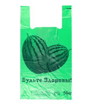 Пакет Майка 32*60 см/20 мкм/8 гр "Арбуз малый"