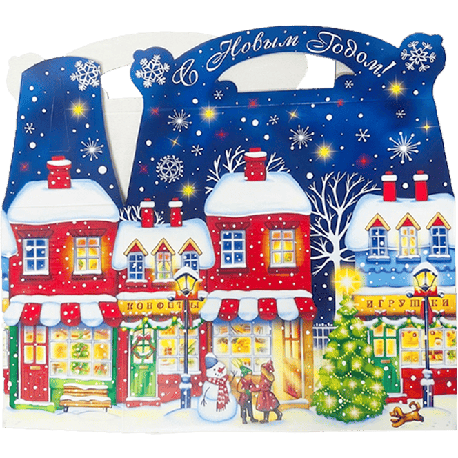 Коробка бумажная для конфет 1,5 кг Ретро NEW 220*90*200