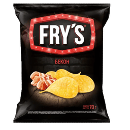 Чипсы "FRYS" 130г ассортимент, Бекон Чипсы "FRYS" 130г ассортимент, Бекон