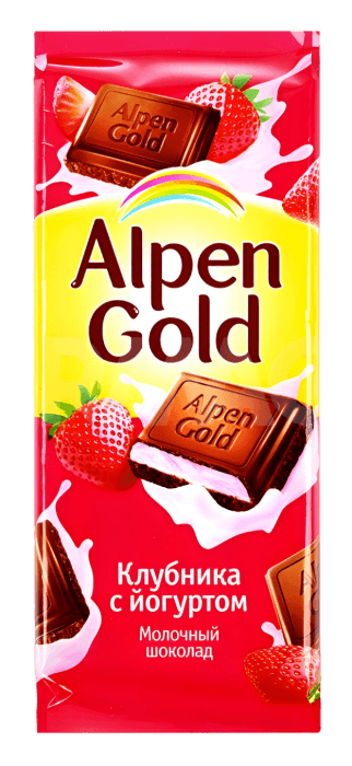 Шоколад "Alpen Gold" 85г, клубника с йогуртом Шоколад "Alpen Gold" 85г, клубника с йогуртом